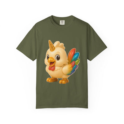 Whimsical Animal T-Shirt, Cute Unicorn Chicken Tee, Fun Gift for Kids & Adults, Casual Wear, Playful Graphic Top, Summer Apparel