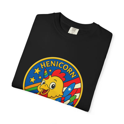 Henicorn Graphic T-Shirt, Funny Gift, Unisex Casual Tee, Quirky Apparel, Chicken Lover Shirt, Celebrate Uniqueness