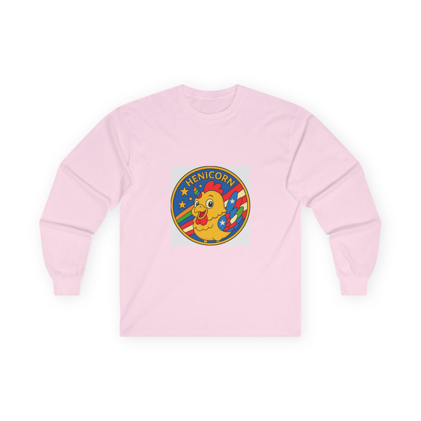 Henicorn Long Sleeve Tee, Cute Funny Tee, Gift for Chicken Lovers, Fun Casual Wear, Unisex Humor Top