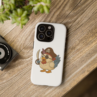 Pirate Chicken Phone Case | Fun Cartoon Cases for Kids, Unisex, Gifts for Gamers, Novelty Accessories, Adventure Theme
