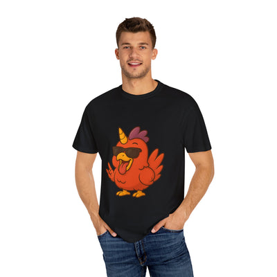 Cool Chicken Unicorn Graphic T-Shirt, Fun Tee for Animal Lovers, Summer Casual Wear, Gift for Birthdays, Festive Celebrations