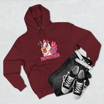 Henicorn Graphic Hoodie, Cute Fleece Sweatshirt, Unique Animal Hoodie, Gift for Animal Lovers, Cozy Graphic Apparel, Fun Unicorn Hoodie