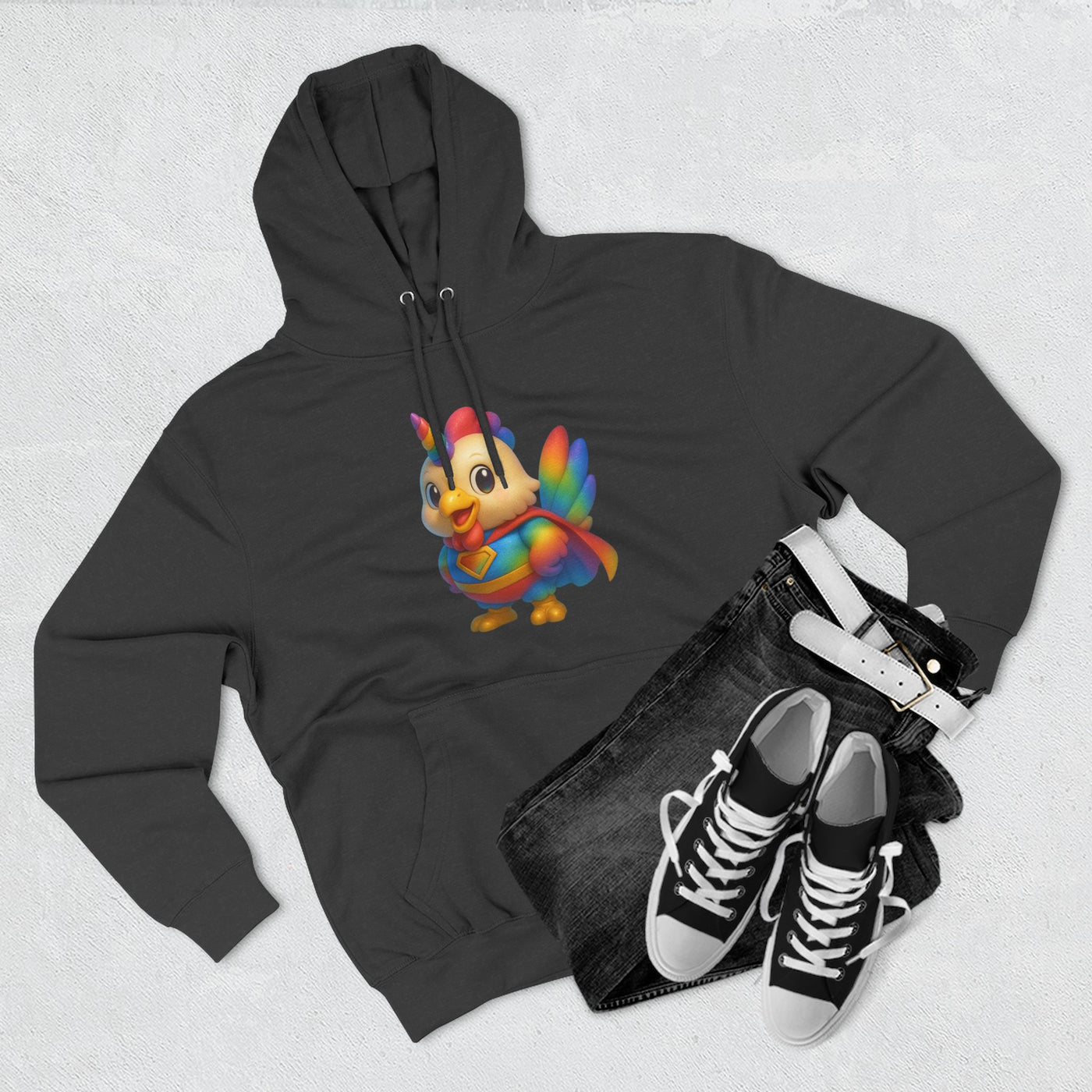 Rainbow Unicorn Hoodie, Cute Animal Sweatshirt, Cozy Fleece Pullover, Gifts for Kids, Perfect for Birthdays or Holidays