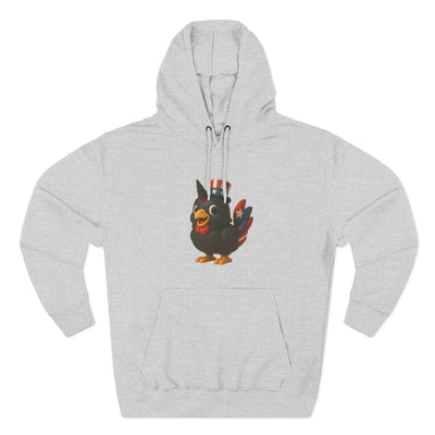 Humorous Fleece Hoodie with Quirky Chicken Design, Cozy Winter Wear, Perfect Gift for Chicken Lovers, Funny Animal Hoodie, Casual Sweatshirt