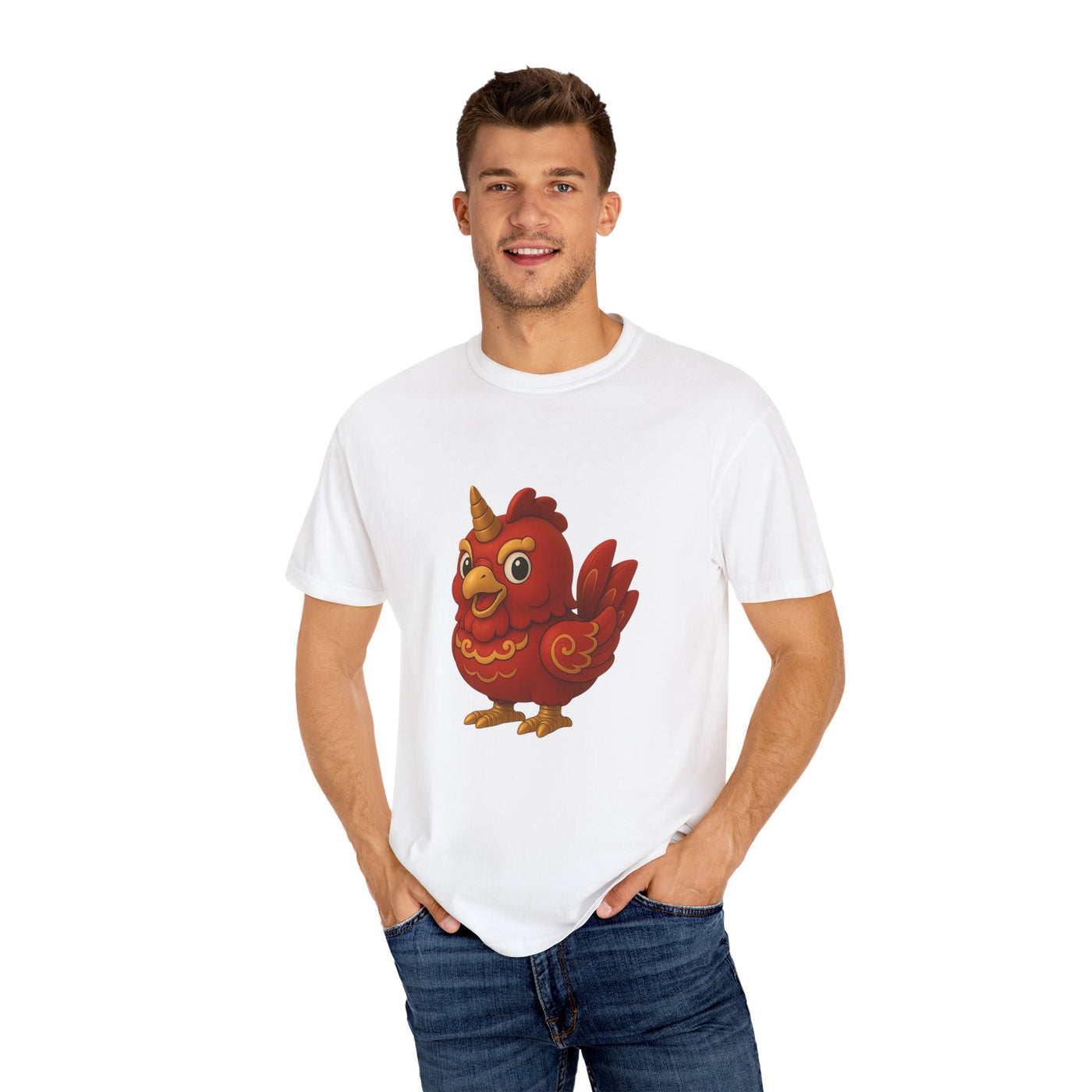 Charming Cartoon Bird Tee, Unisex T-Shirt, Cute Graphic Shirt, Fun Casual Wear, Perfect Gift for Bird Lovers