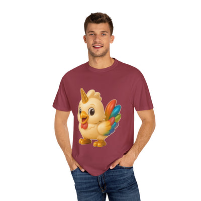 Whimsical Animal T-Shirt, Cute Unicorn Chicken Tee, Fun Gift for Kids & Adults, Casual Wear, Playful Graphic Top, Summer Apparel