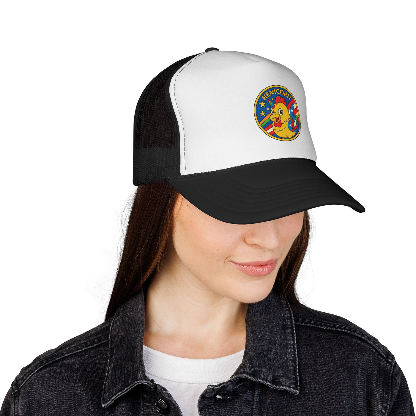 Fun Henicorn Trucker Cap - Whimsical Hat for Festivals, Birthdays, Gifts, Outdoor Adventures, Summer Style