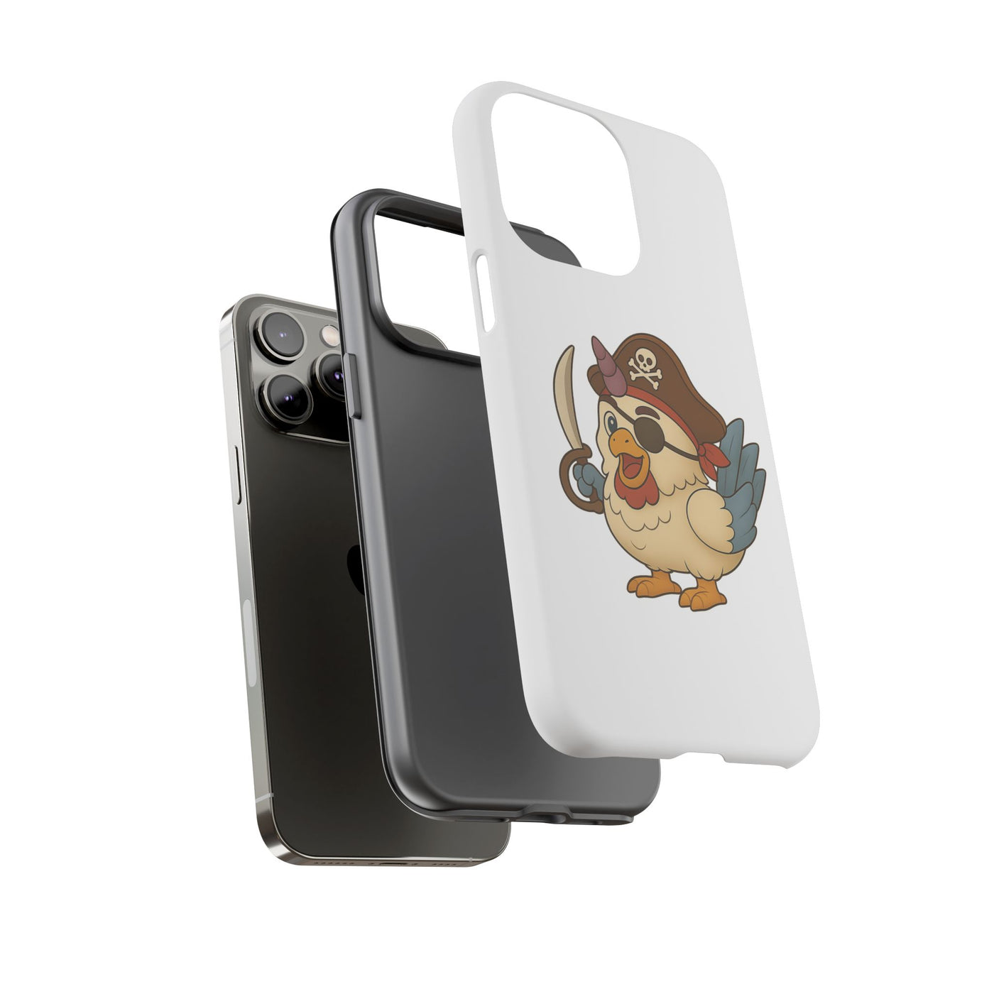 Pirate Chicken Phone Case | Fun Cartoon Cases for Kids, Unisex, Gifts for Gamers, Novelty Accessories, Adventure Theme