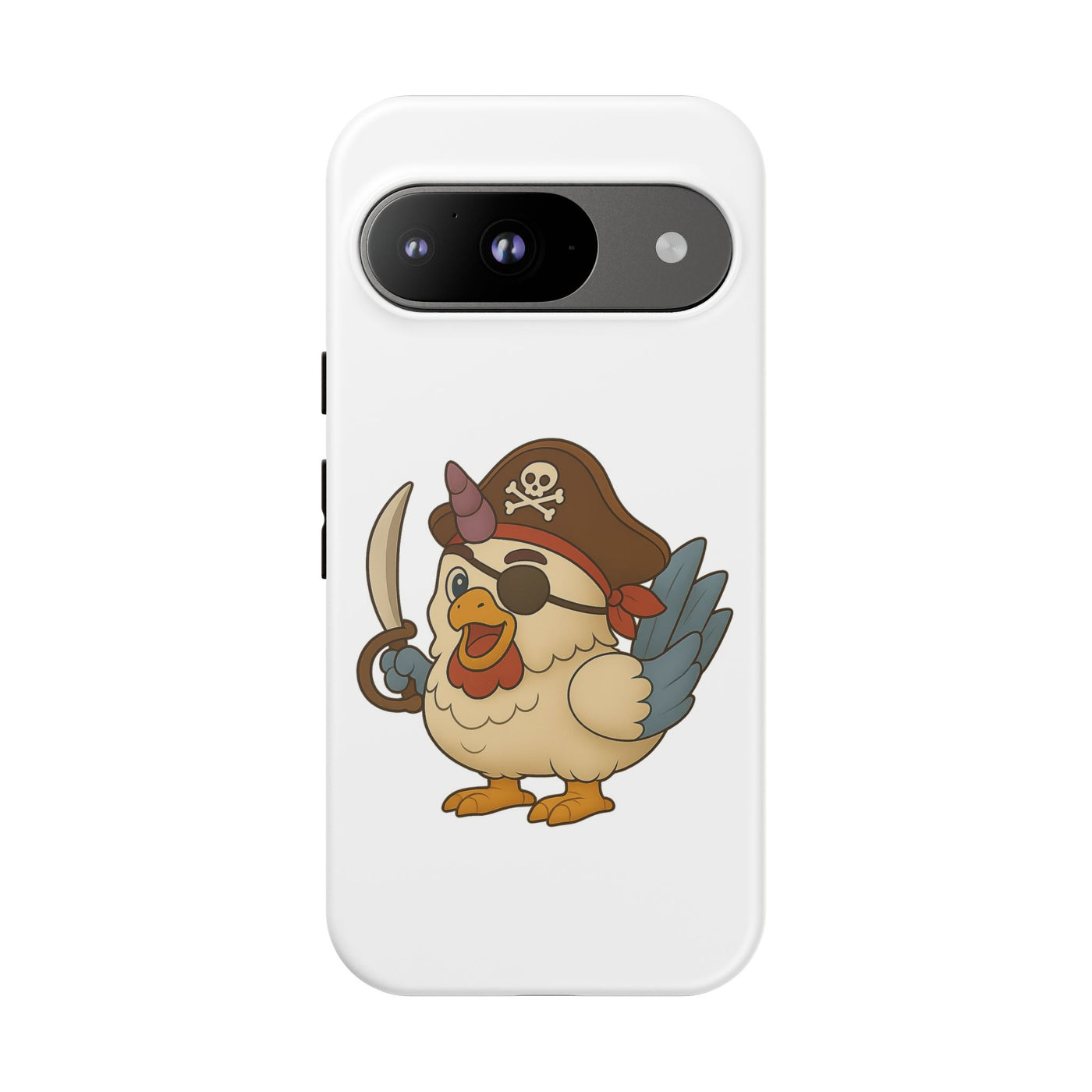 Pirate Chicken Phone Case | Fun Cartoon Cases for Kids, Unisex, Gifts for Gamers, Novelty Accessories, Adventure Theme