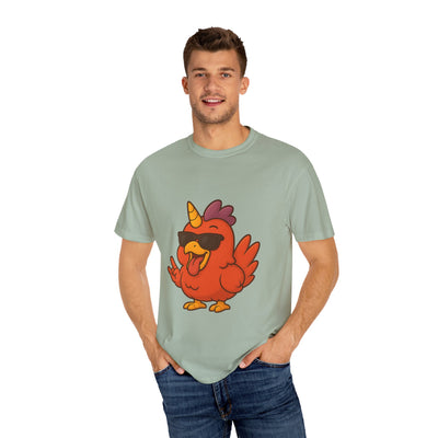 Cool Chicken Unicorn Graphic T-Shirt, Fun Tee for Animal Lovers, Summer Casual Wear, Gift for Birthdays, Festive Celebrations
