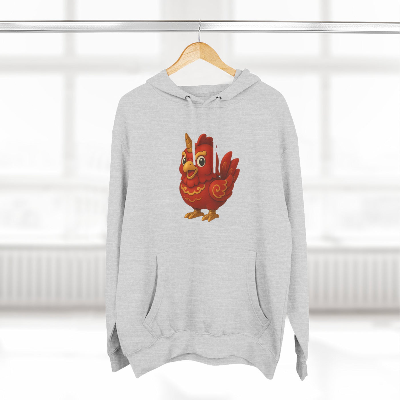 Three-Panel Fleece Hoodie