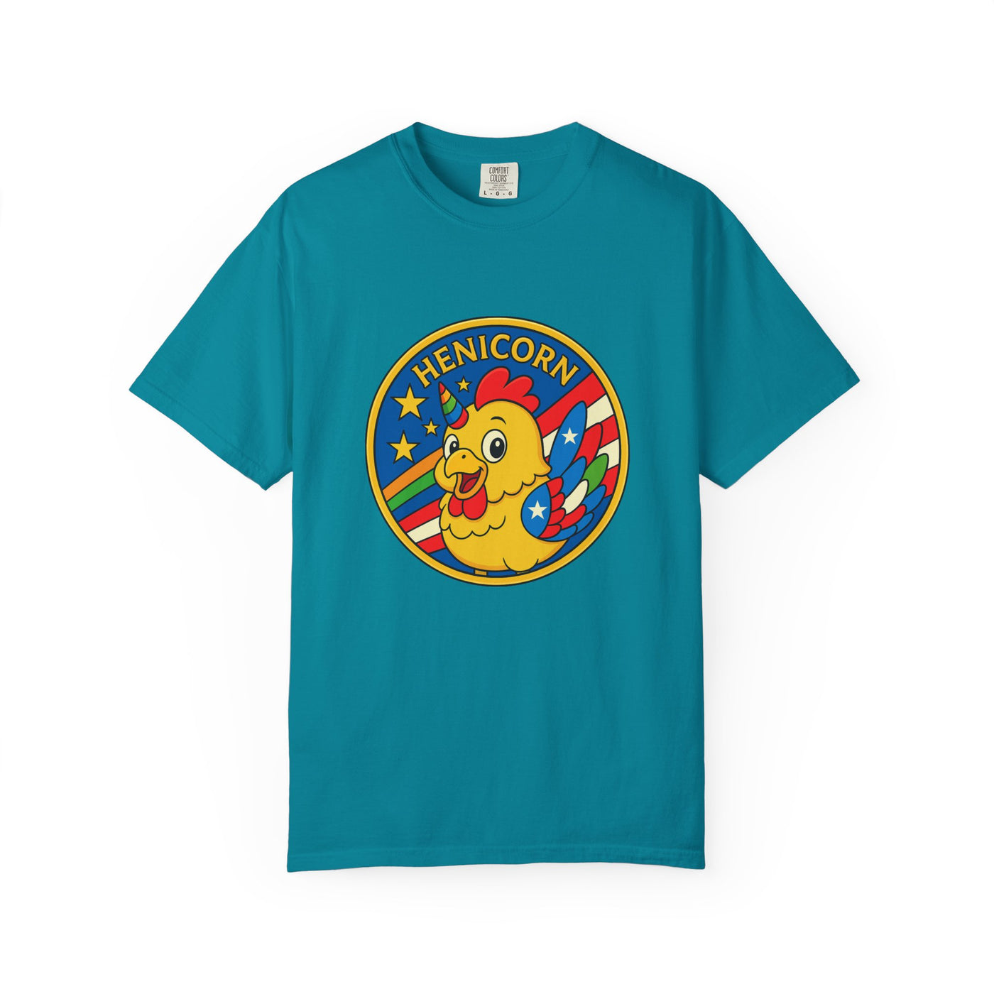 Henicorn Graphic T-Shirt, Funny Gift, Unisex Casual Tee, Quirky Apparel, Chicken Lover Shirt, Celebrate Uniqueness