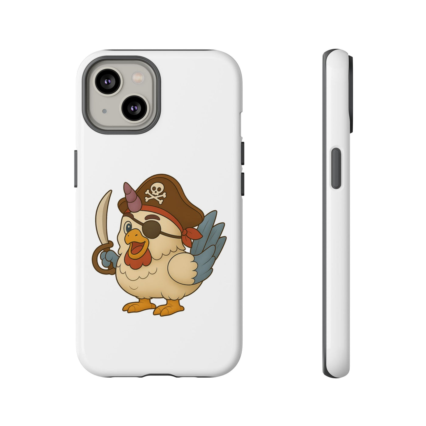 Pirate Chicken Phone Case | Fun Cartoon Cases for Kids, Unisex, Gifts for Gamers, Novelty Accessories, Adventure Theme