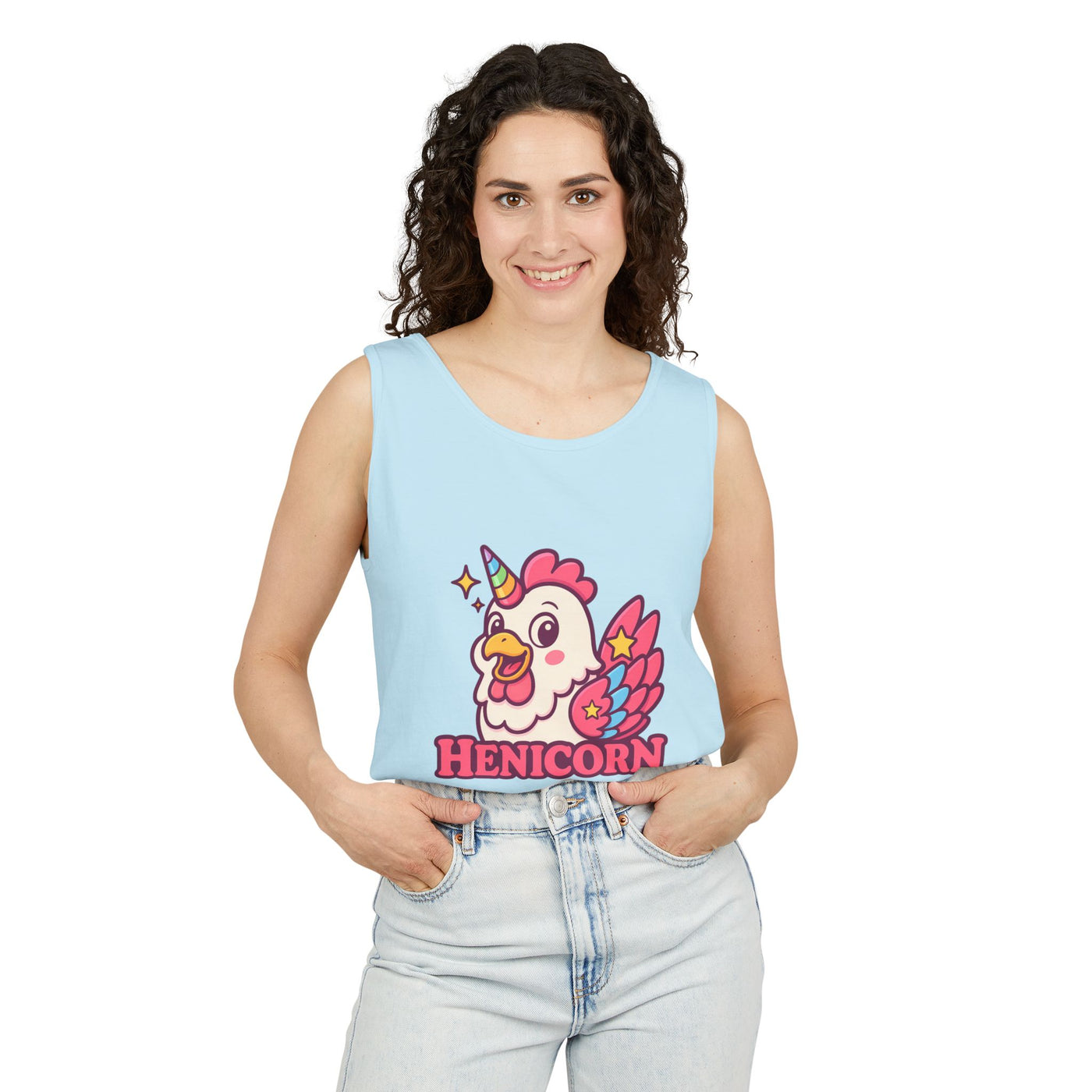Henicorn Unisex Tank Top, Cute Animal Shirt, Funny Gift, Summer Fashion, Animal Lover Gift