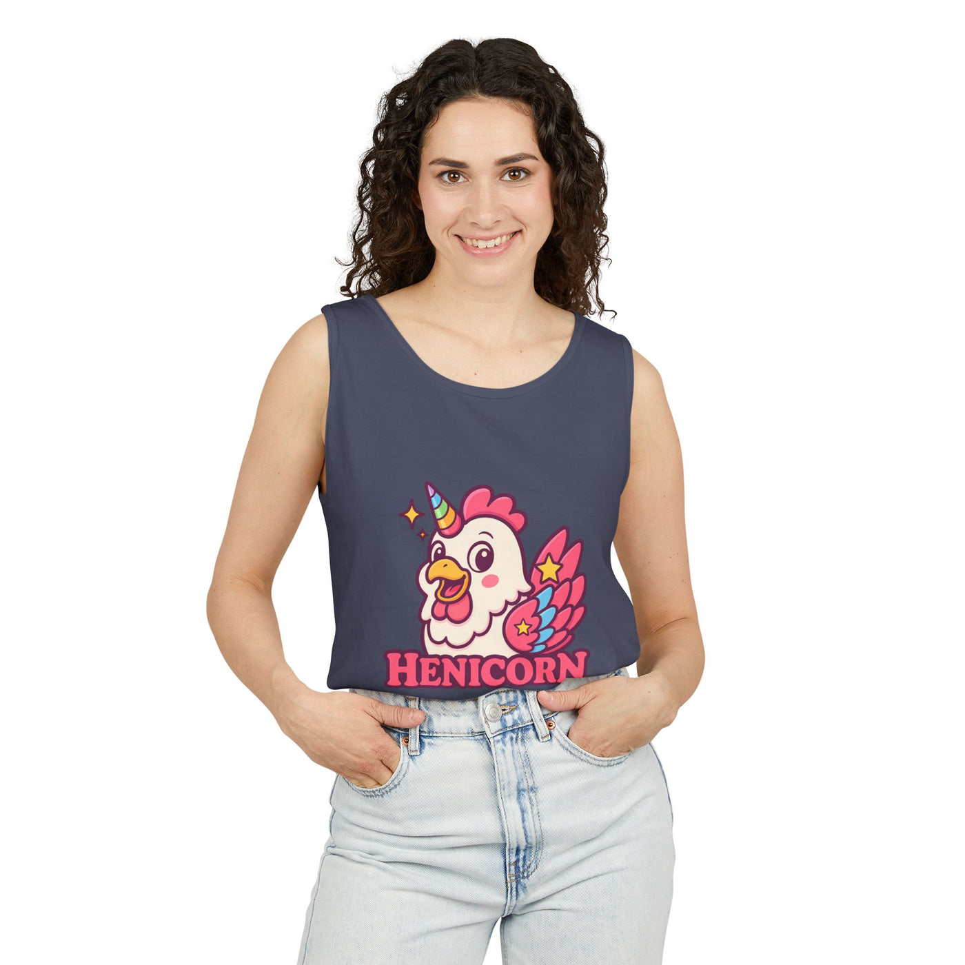 Henicorn Unisex Tank Top, Cute Animal Shirt, Funny Gift, Summer Fashion, Animal Lover Gift
