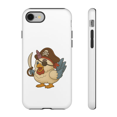 Pirate Chicken Phone Case | Fun Cartoon Cases for Kids, Unisex, Gifts for Gamers, Novelty Accessories, Adventure Theme