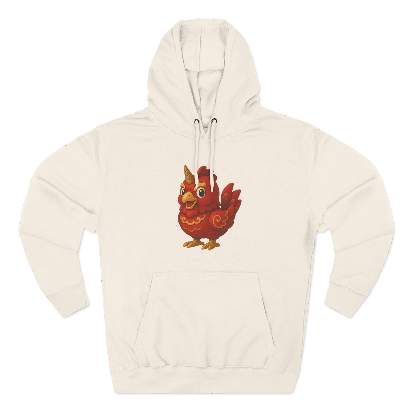Three-Panel Fleece Hoodie