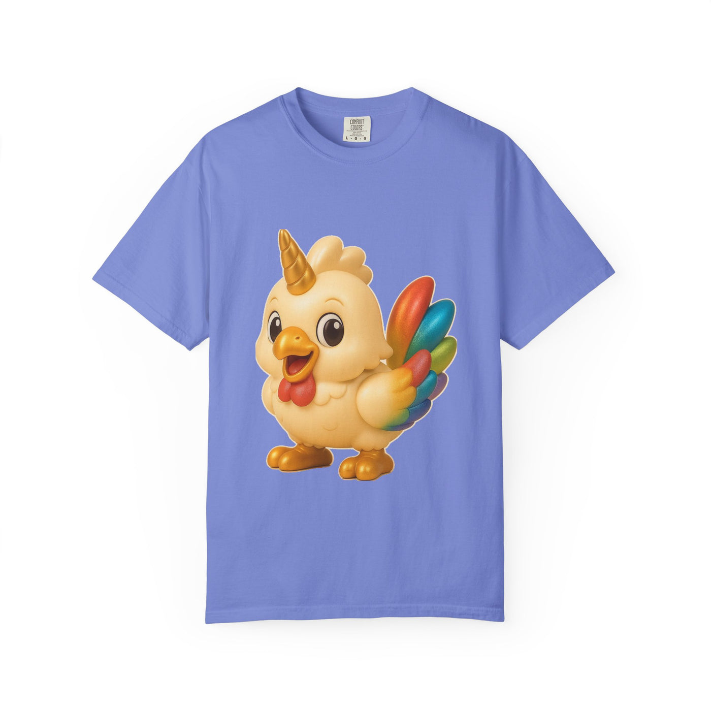 Whimsical Animal T-Shirt, Cute Unicorn Chicken Tee, Fun Gift for Kids & Adults, Casual Wear, Playful Graphic Top, Summer Apparel