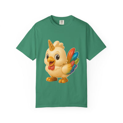 Whimsical Animal T-Shirt, Cute Unicorn Chicken Tee, Fun Gift for Kids & Adults, Casual Wear, Playful Graphic Top, Summer Apparel
