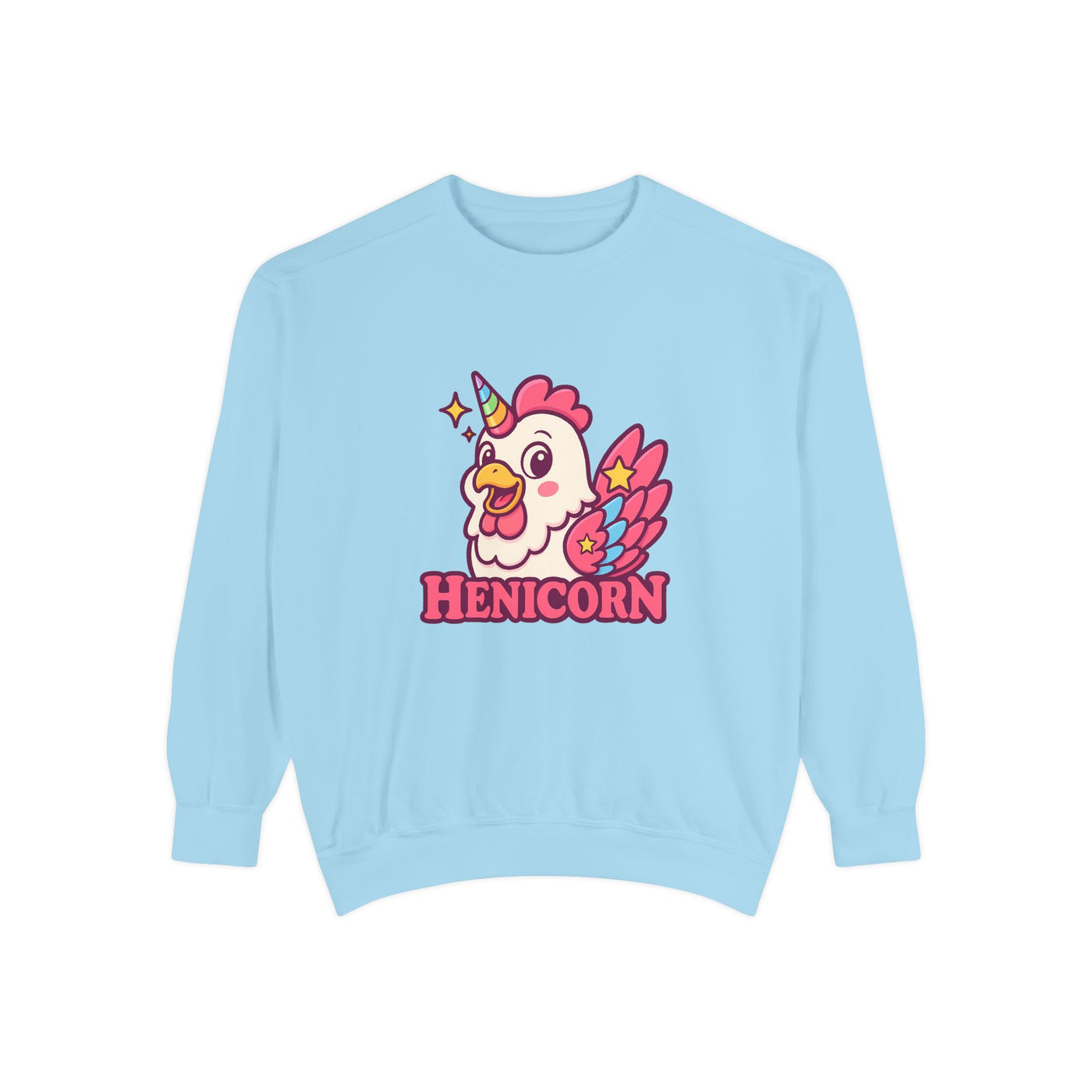 Henicorn Unisex Sweatshirt, Cute Sweater for Animal Lovers, Cozy Gift for Birthdays, Funny Chicken Apparel, Trendy Comfortable Wear