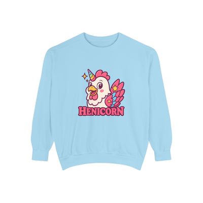 Henicorn Unisex Sweatshirt, Cute Sweater for Animal Lovers, Cozy Gift for Birthdays, Funny Chicken Apparel, Trendy Comfortable Wear