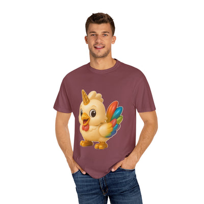 Whimsical Animal T-Shirt, Cute Unicorn Chicken Tee, Fun Gift for Kids & Adults, Casual Wear, Playful Graphic Top, Summer Apparel