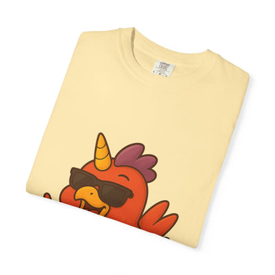 Cool Chicken Unicorn Graphic T-Shirt, Fun Tee for Animal Lovers, Summer Casual Wear, Gift for Birthdays, Festive Celebrations