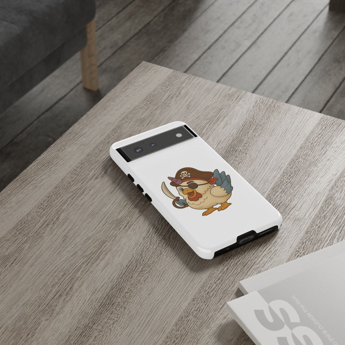 Pirate Chicken Phone Case | Fun Cartoon Cases for Kids, Unisex, Gifts for Gamers, Novelty Accessories, Adventure Theme