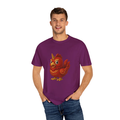 Charming Cartoon Bird Tee, Unisex T-Shirt, Cute Graphic Shirt, Fun Casual Wear, Perfect Gift for Bird Lovers