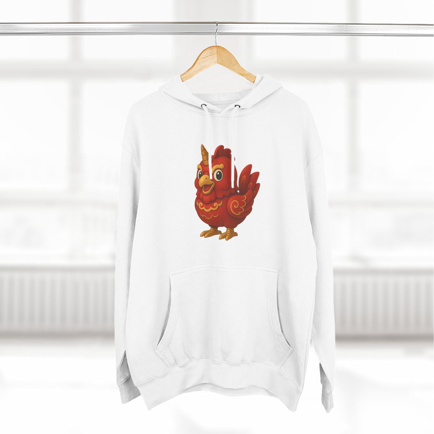 Three-Panel Fleece Hoodie