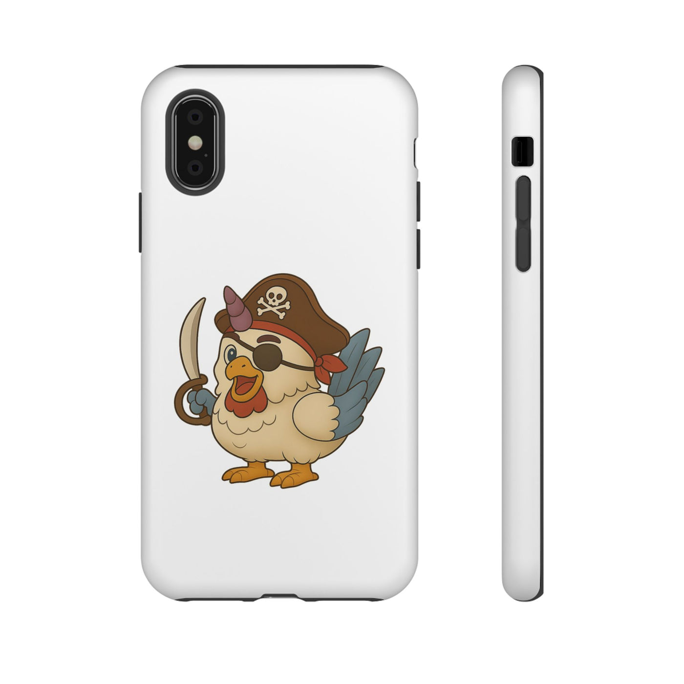 Pirate Chicken Phone Case | Fun Cartoon Cases for Kids, Unisex, Gifts for Gamers, Novelty Accessories, Adventure Theme
