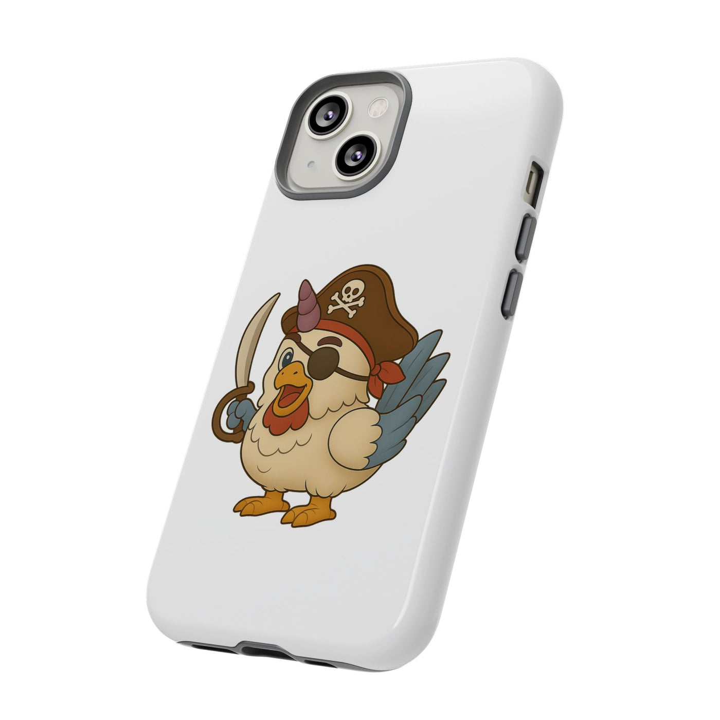 Pirate Chicken Phone Case | Fun Cartoon Cases for Kids, Unisex, Gifts for Gamers, Novelty Accessories, Adventure Theme