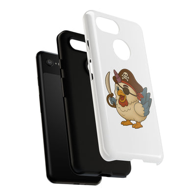 Pirate Chicken Phone Case | Fun Cartoon Cases for Kids, Unisex, Gifts for Gamers, Novelty Accessories, Adventure Theme