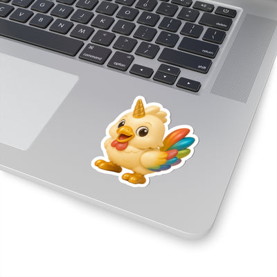 Adorable Unicorn Chicken Kiss-Cut Stickers, Cute Decals for Laptops, Journals, Kids Rooms, Birthday Gifts, Fun Decor