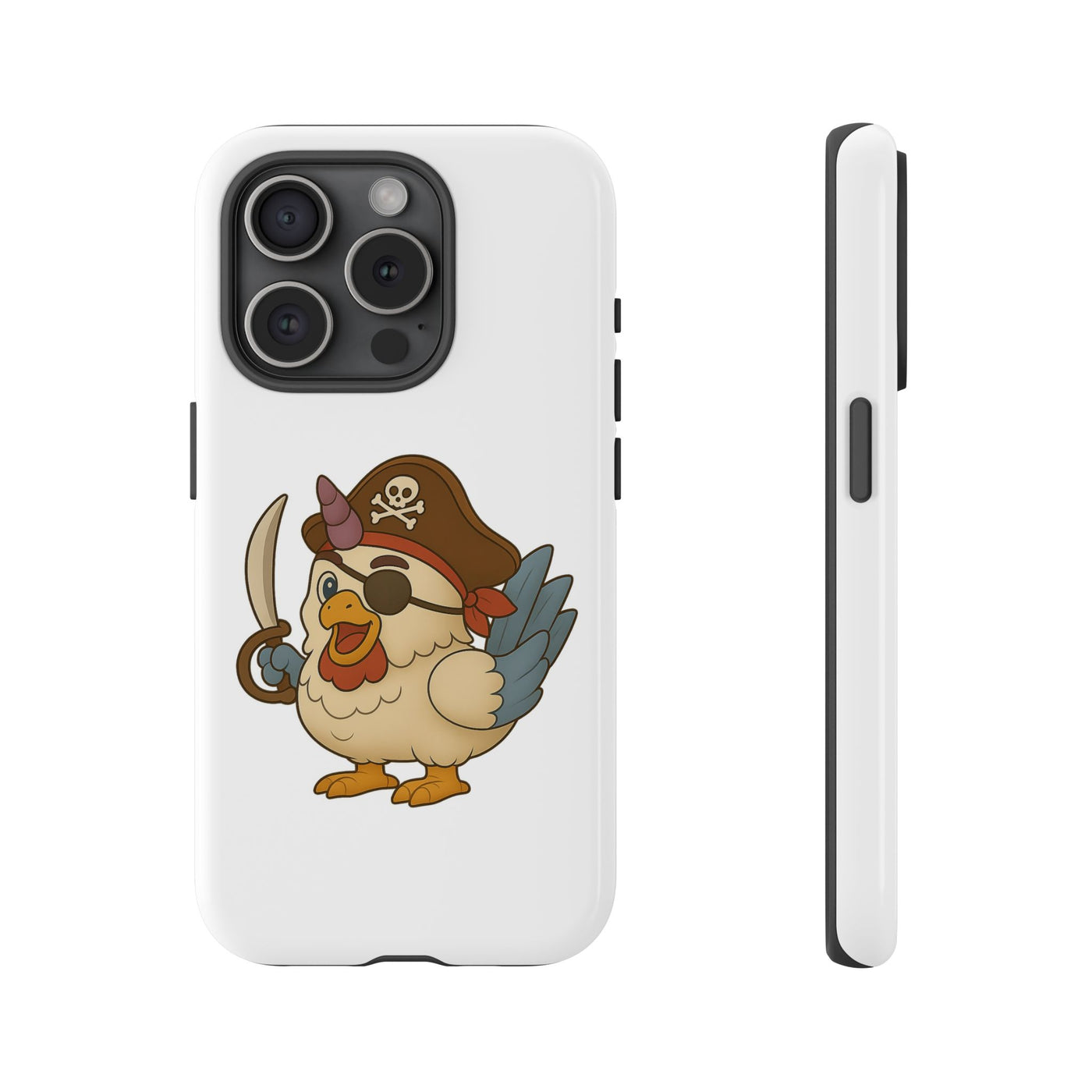 Pirate Chicken Phone Case | Fun Cartoon Cases for Kids, Unisex, Gifts for Gamers, Novelty Accessories, Adventure Theme