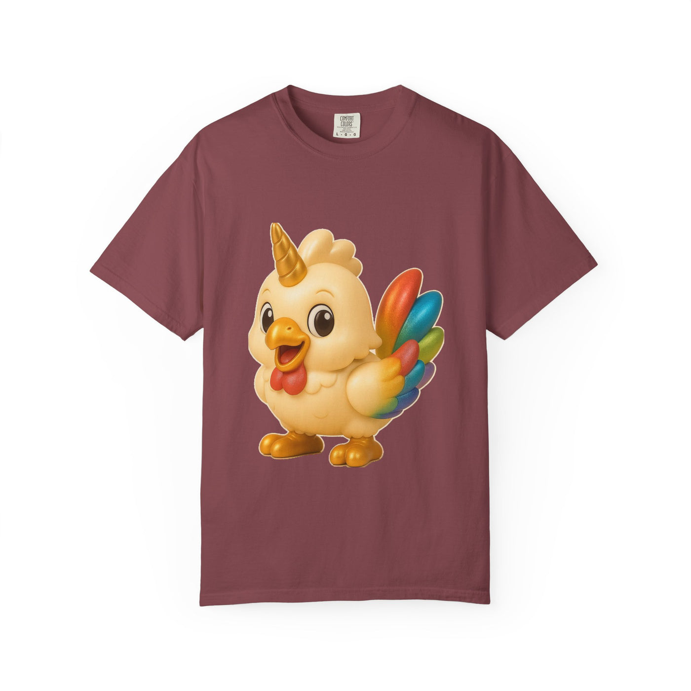 Whimsical Animal T-Shirt, Cute Unicorn Chicken Tee, Fun Gift for Kids & Adults, Casual Wear, Playful Graphic Top, Summer Apparel