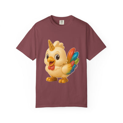 Whimsical Animal T-Shirt, Cute Unicorn Chicken Tee, Fun Gift for Kids & Adults, Casual Wear, Playful Graphic Top, Summer Apparel