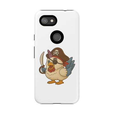 Pirate Chicken Phone Case | Fun Cartoon Cases for Kids, Unisex, Gifts for Gamers, Novelty Accessories, Adventure Theme