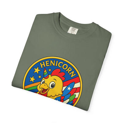 Henicorn Graphic T-Shirt, Funny Gift, Unisex Casual Tee, Quirky Apparel, Chicken Lover Shirt, Celebrate Uniqueness