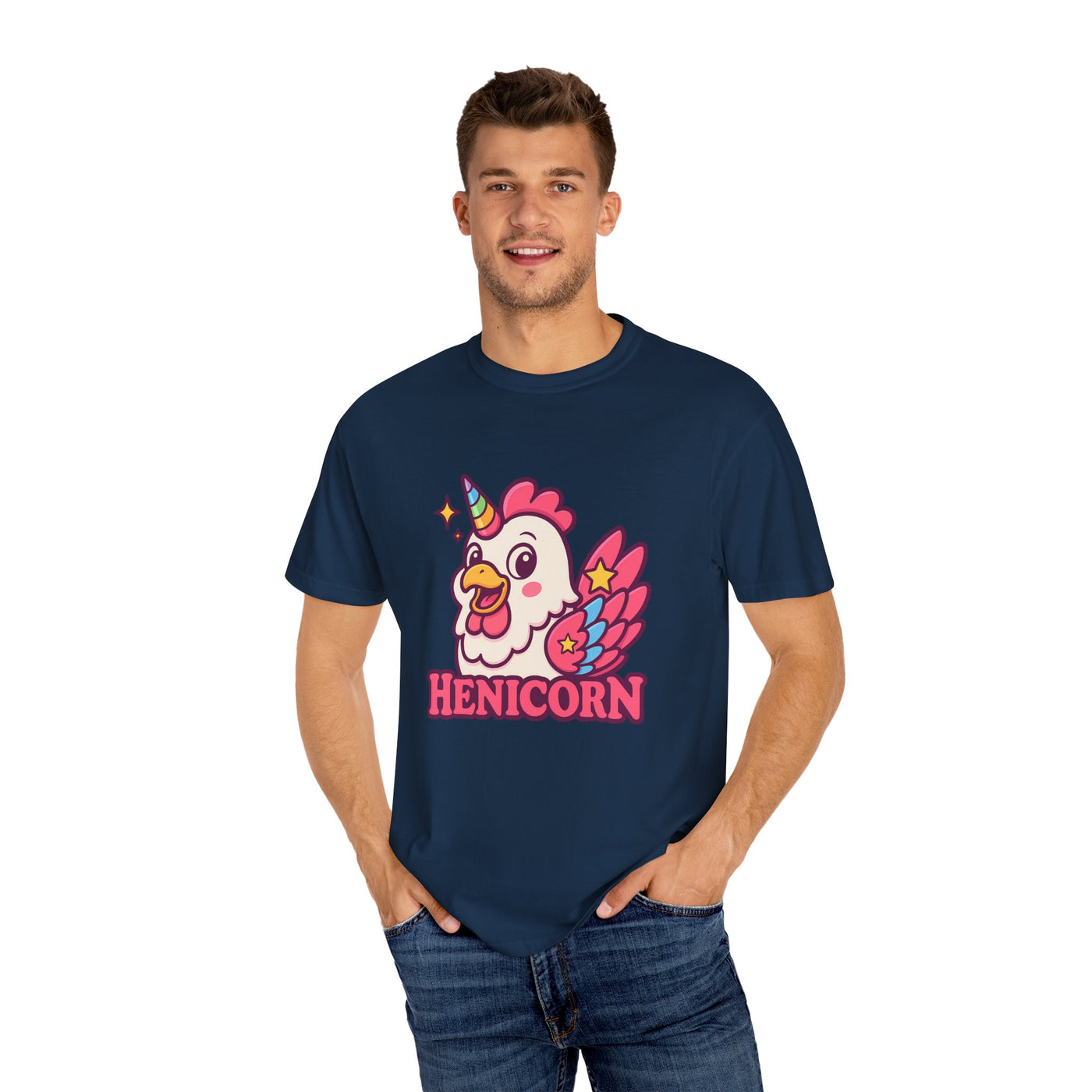Cute Henicorn Unisex T-Shirt | Fun Gift for Unicorn Lovers, Animal Lovers, Quirky Tee, Casual Wear, Birthday Gift