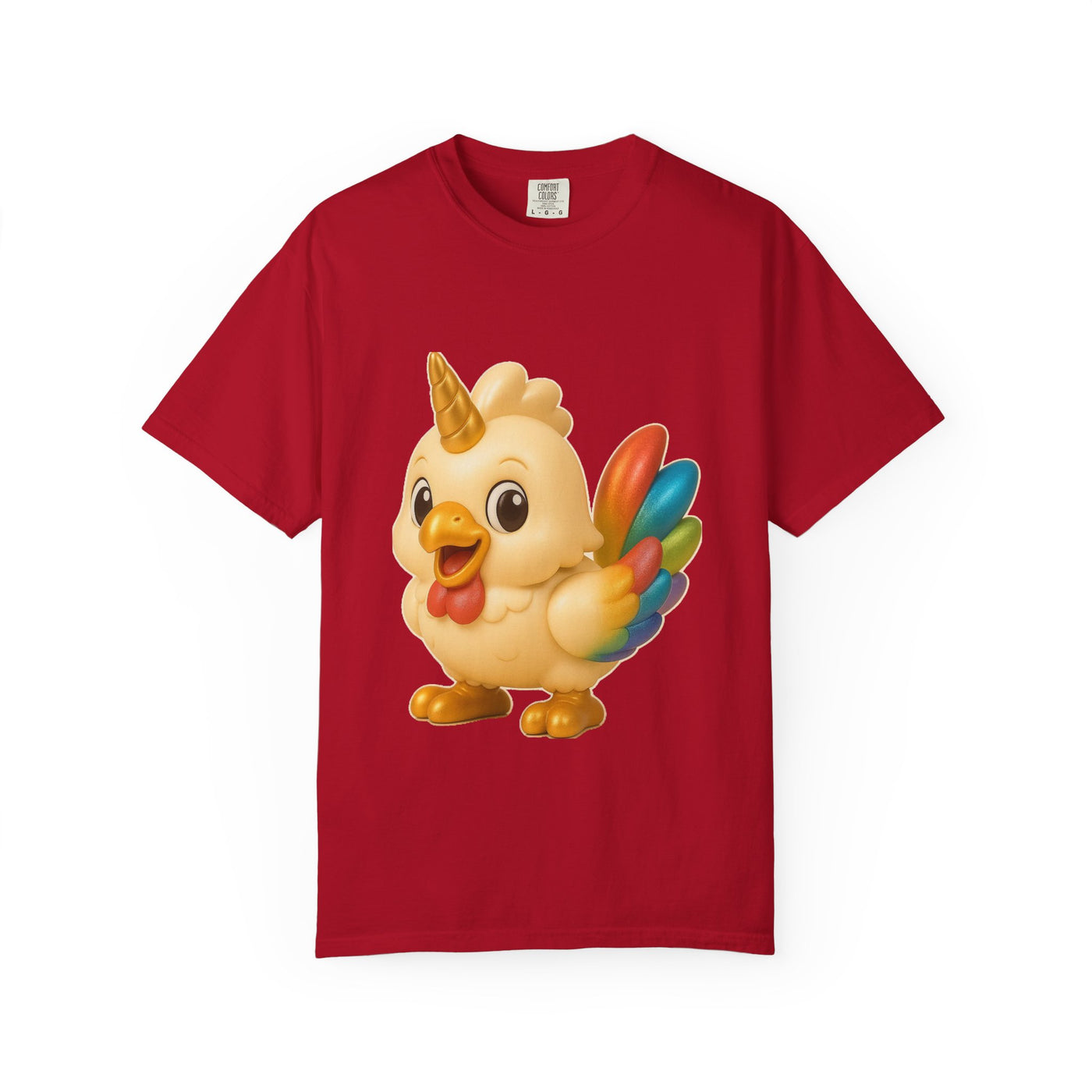 Whimsical Animal T-Shirt, Cute Unicorn Chicken Tee, Fun Gift for Kids & Adults, Casual Wear, Playful Graphic Top, Summer Apparel