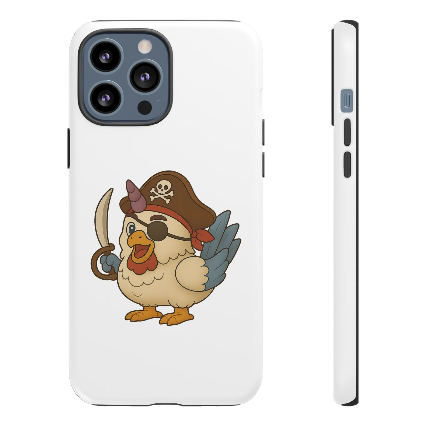 Pirate Chicken Phone Case | Fun Cartoon Cases for Kids, Unisex, Gifts for Gamers, Novelty Accessories, Adventure Theme