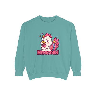 Henicorn Unisex Sweatshirt, Cute Sweater for Animal Lovers, Cozy Gift for Birthdays, Funny Chicken Apparel, Trendy Comfortable Wear