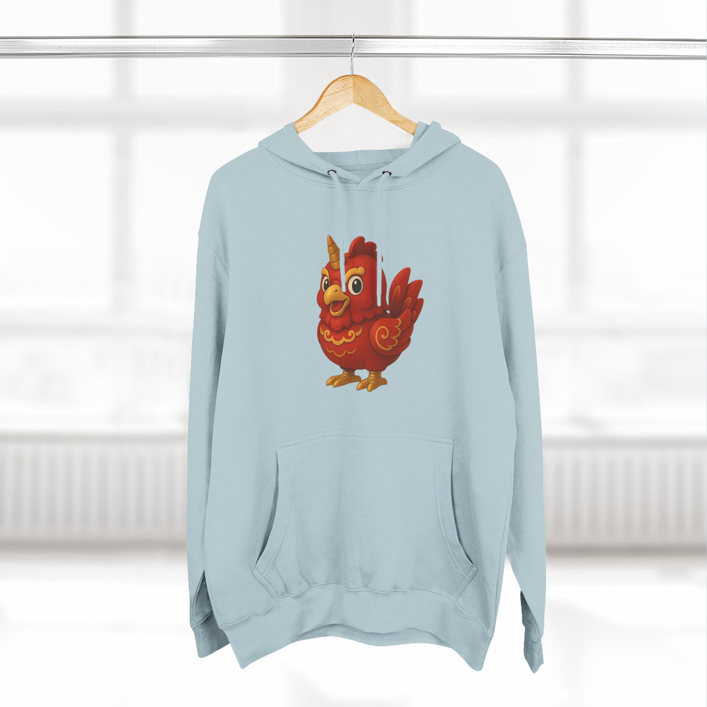 Three-Panel Fleece Hoodie