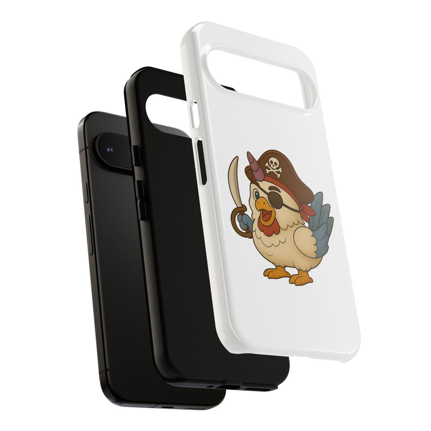 Pirate Chicken Phone Case | Fun Cartoon Cases for Kids, Unisex, Gifts for Gamers, Novelty Accessories, Adventure Theme