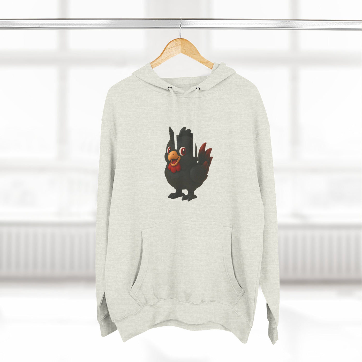 Playful Chicken Fleece Hoodie - Cozy Sweatshirt for Animal Lovers, Gift for Birthdays, Halloween, Casual Wear, Fun Style