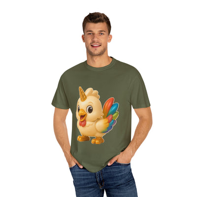 Whimsical Animal T-Shirt, Cute Unicorn Chicken Tee, Fun Gift for Kids & Adults, Casual Wear, Playful Graphic Top, Summer Apparel