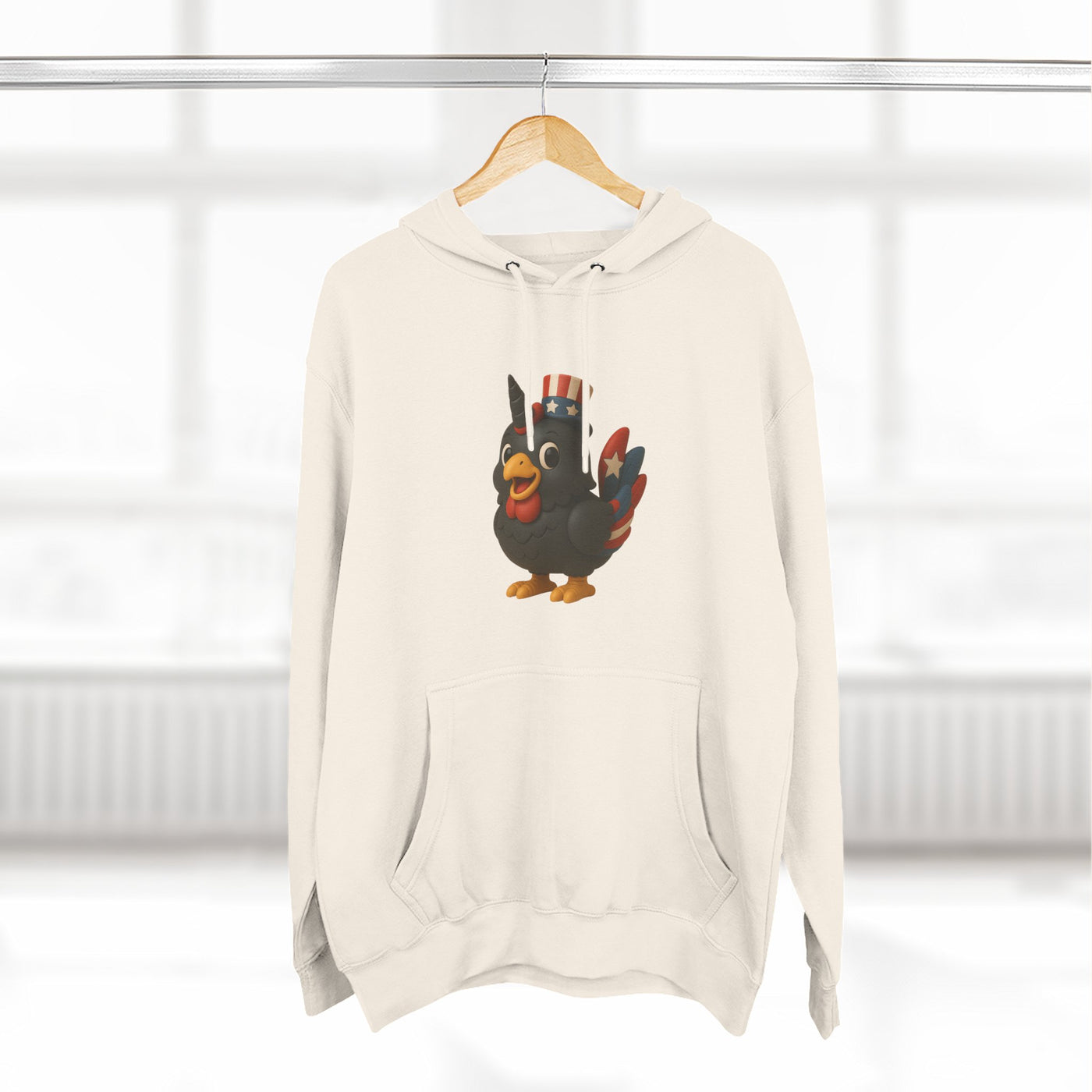 Humorous Fleece Hoodie with Quirky Chicken Design, Cozy Winter Wear, Perfect Gift for Chicken Lovers, Funny Animal Hoodie, Casual Sweatshirt