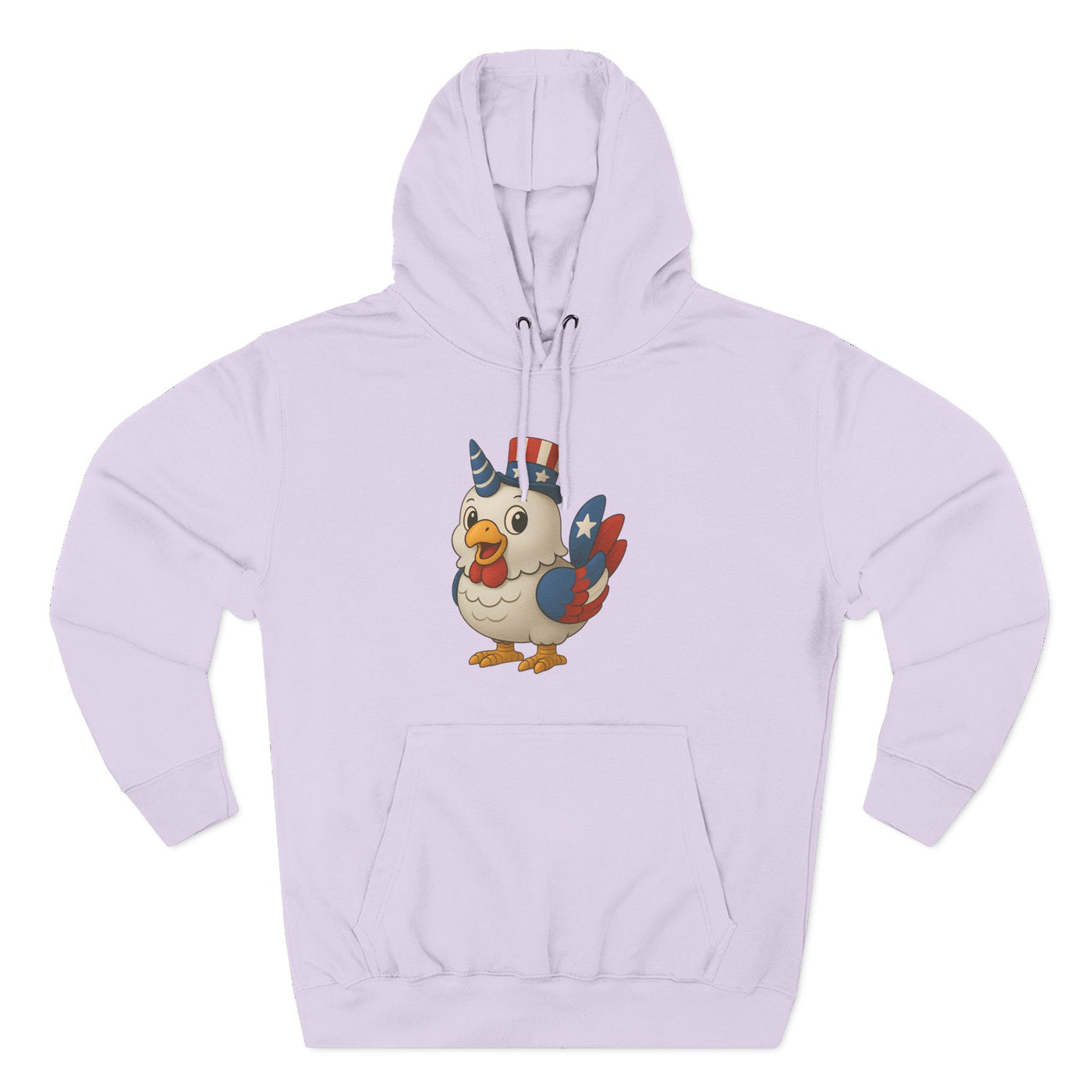 Patriotic Unicorn Chicken Fleece Hoodie, Fun Animal Hoodie, Custom Hoodie, Gift for Kids, Fourth of July Apparel, Summer Fashion