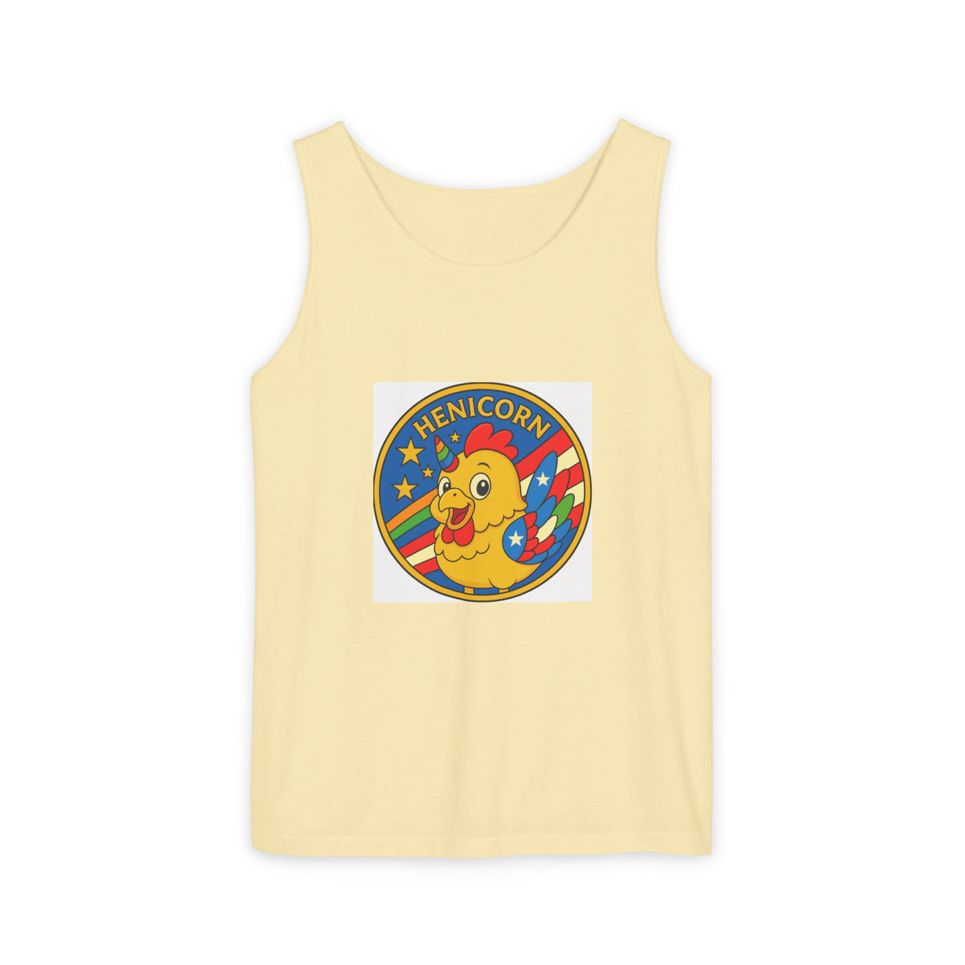 Henicorn Unisex Tank Top - Fun Graphic Tee for Summer, Gifts for Chicken Lovers, Festival Wear, Casual Wear, Unique Fashion